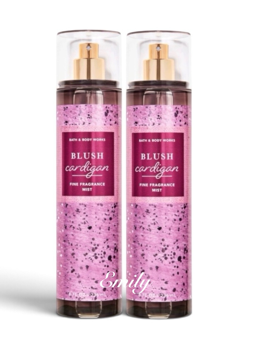 Bath & Body Works BLUSH CARDIGAN Fine Fragrance Mist 8 fl oz Duo